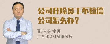 公司开除员工不赔偿公司怎么办？