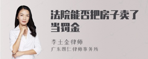 法院能否把房子卖了当罚金