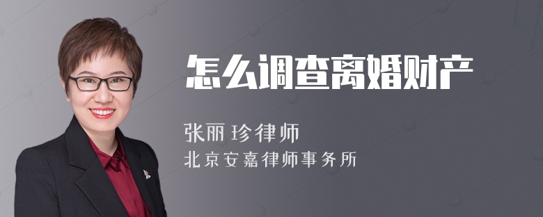 怎么调查离婚财产
