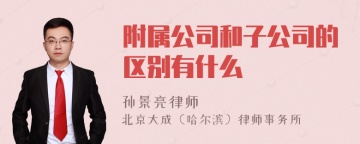 附属公司和子公司的区别有什么