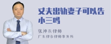 丈夫出轨妻子可以告小三吗