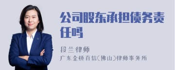 公司股东承担债务责任吗