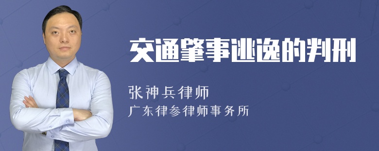 交通肇事逃逸的判刑