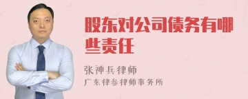 股东对公司债务有哪些责任