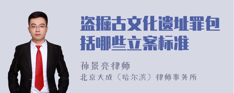 盗掘古文化遗址罪包括哪些立案标准