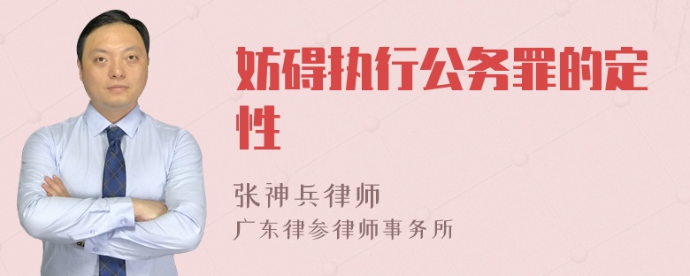 妨碍执行公务罪的定性