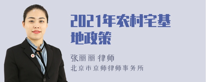 2021年农村宅基地政策