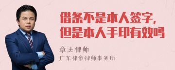 借条不是本人签字,但是本人手印有效吗