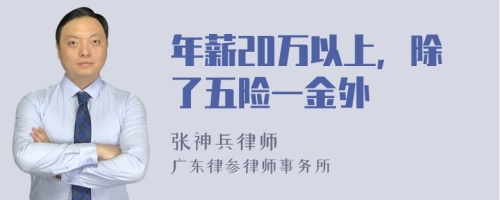 年薪20万以上，除了五险一金外