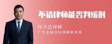 不请律师能否判缓刑