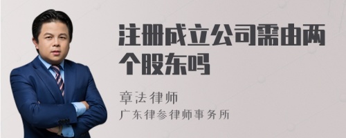 注册成立公司需由两个股东吗