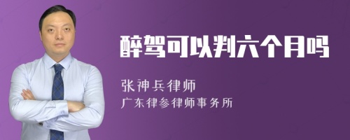 醉驾可以判六个月吗