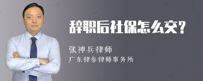 辞职后社保怎么交？