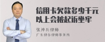 信用卡欠款多少千元以上会被起诉坐牢