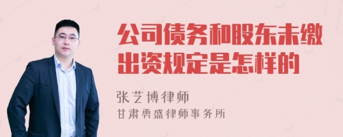 公司债务和股东未缴出资规定是怎样的