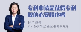 专利申请是获得专利权的必要程序吗