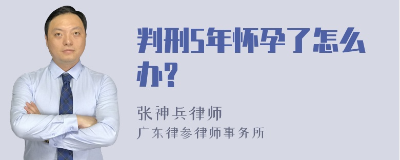 判刑5年怀孕了怎么办?