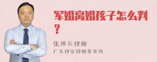 军婚离婚孩子怎么判？