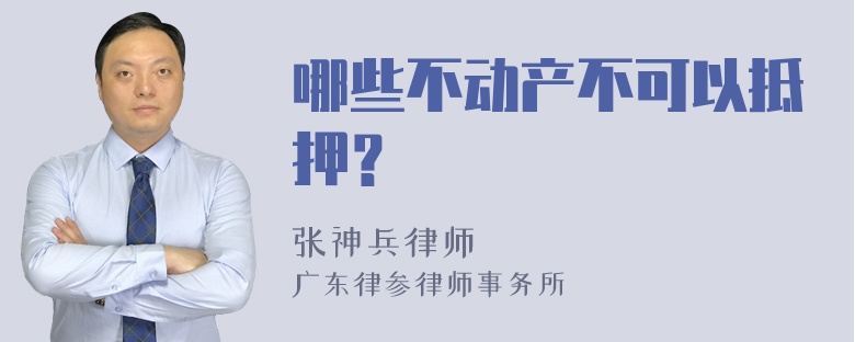 哪些不动产不可以抵押？