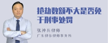 抢劫数额不大是否免于刑事处罚