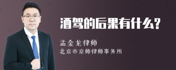 酒驾的后果有什么?