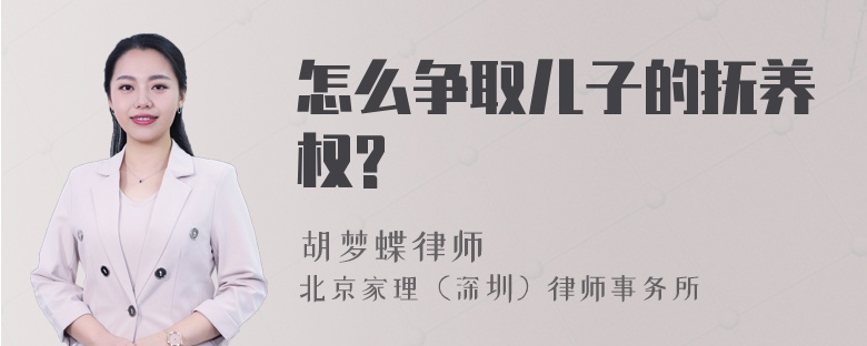 怎么争取儿子的抚养权?