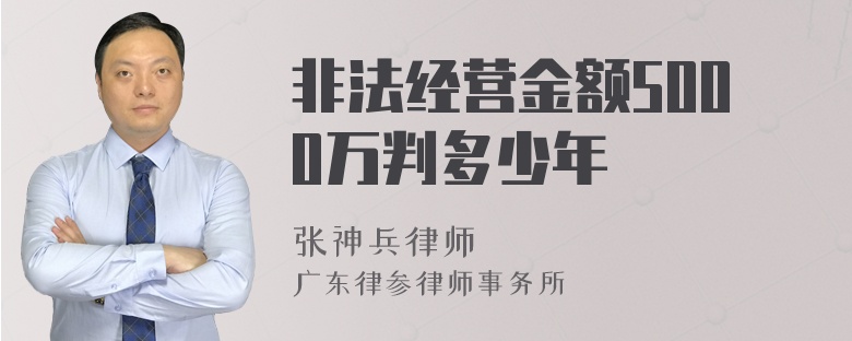 非法经营金额5000万判多少年