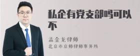 私企有党支部吗可以不