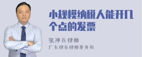 小规模纳税人能开几个点的发票