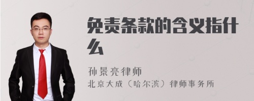 免责条款的含义指什么