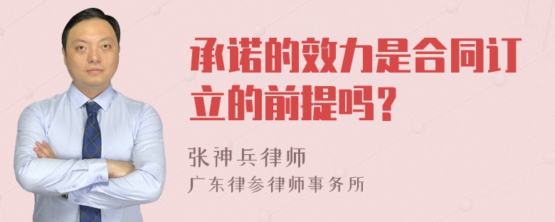 承诺的效力是合同订立的前提吗？