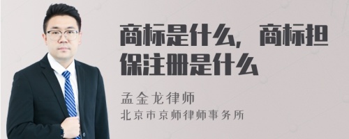 商标是什么，商标担保注册是什么