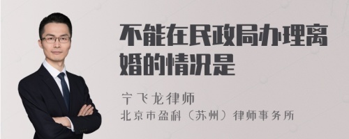 不能在民政局办理离婚的情况是