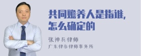 共同赡养人是指谁,怎么确定的