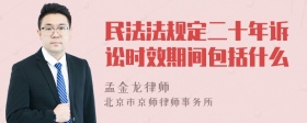 民法法规定二十年诉讼时效期间包括什么