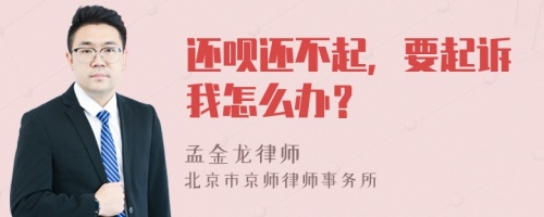 还呗还不起，要起诉我怎么办？