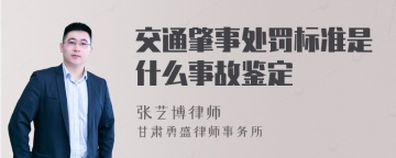 交通肇事处罚标准是什么事故鉴定