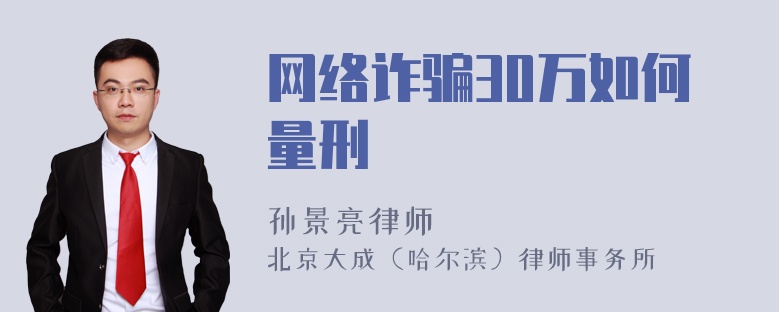 网络诈骗30万如何量刑