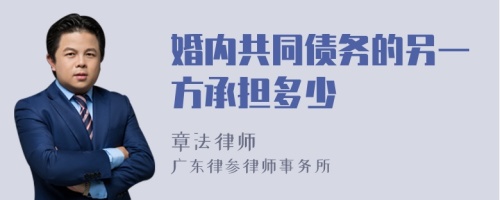 婚内共同债务的另一方承担多少