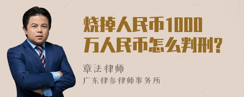 烧掉人民币1000万人民币怎么判刑?