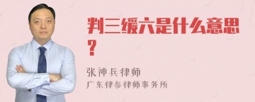 判三缓六是什么意思?