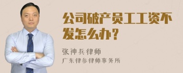 公司破产员工工资不发怎么办？