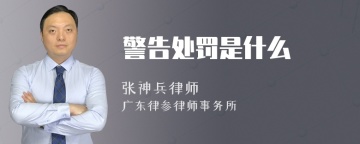 警告处罚是什么