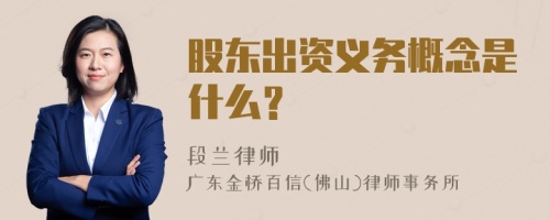 股东出资义务概念是什么？