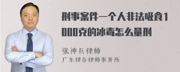 刑事案件一个人非法吸食1000克的冰毒怎么量刑