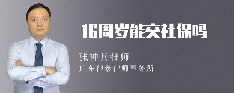 16周岁能交社保吗