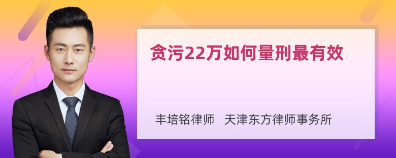 贪污22万如何量刑最有效