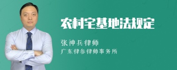 农村宅基地法规定