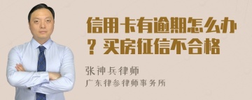 信用卡有逾期怎么办？买房征信不合格