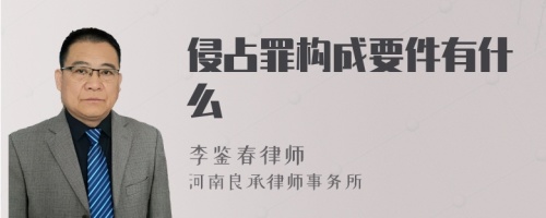 侵占罪构成要件有什么